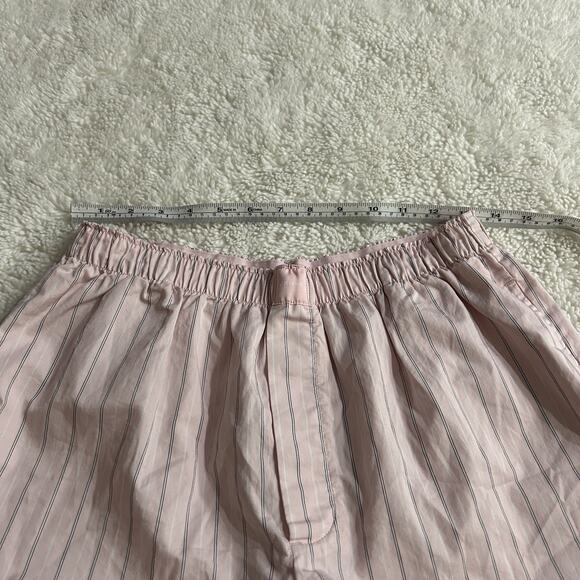 Skims Small Pale Pink Pencil Stripe Cotton Poplin Shorts NWT Cotton Clean Core - Picture 4 of 6